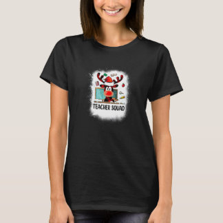 T-shirt Teacher Squad Reindeer Red Plaid Christma