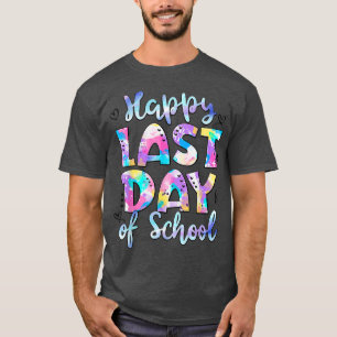T-shirt Teacher Tie Dye Bonjour Été Joyeux Dernier Jour De