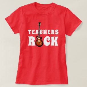 T-shirt "Teachers Rock" Avec Guitare