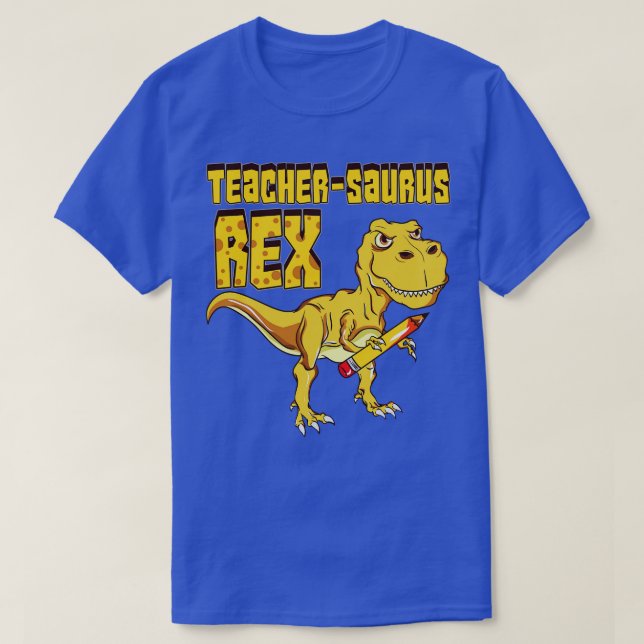 T-shirt Teachersaurus Rex Dinosaure amant (Design devant)