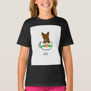 T-shirt Teacup Chihuahua Girls Black Basic T Shirt