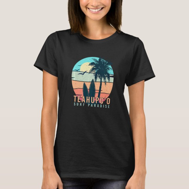 T-shirt Teahupoo Surf Tahiti Surfing French Polynesia Suns (Devant)