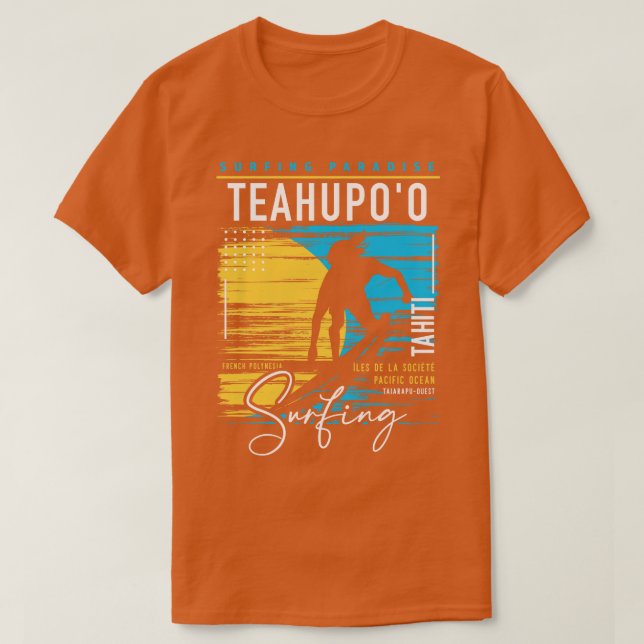 T-shirt Teahupoo Tahiti Surf Surfers Paradise Sur (Design devant)