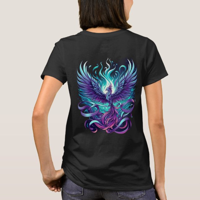 T-shirt Teal and Purple Phoenix Shirt – Symbol of ST-Shirt (Dos)