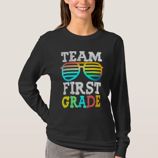 T-shirt Team 1st Grade Squad First Teacher Student Back To (Devant)