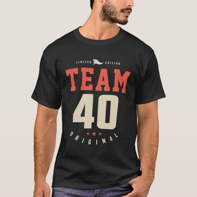 T-shirt Team 40 Original - Limited Edition 40e Anniversair (Devant)