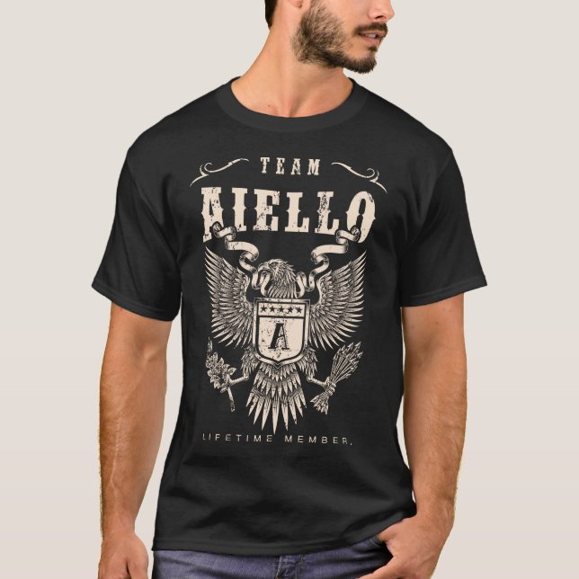 T-shirt TEAM AIELLO Membre à vie. (Devant)
