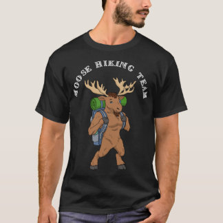 T-shirt Team Backpacker Moose Camping nature randonnée dev