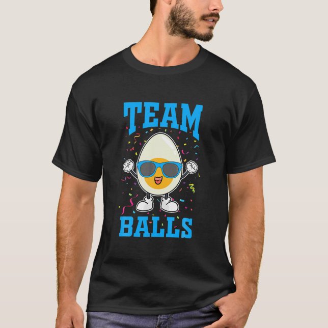 T-shirt Team Balls Genre Révéler Faire-part Grossesse Ba (Devant)