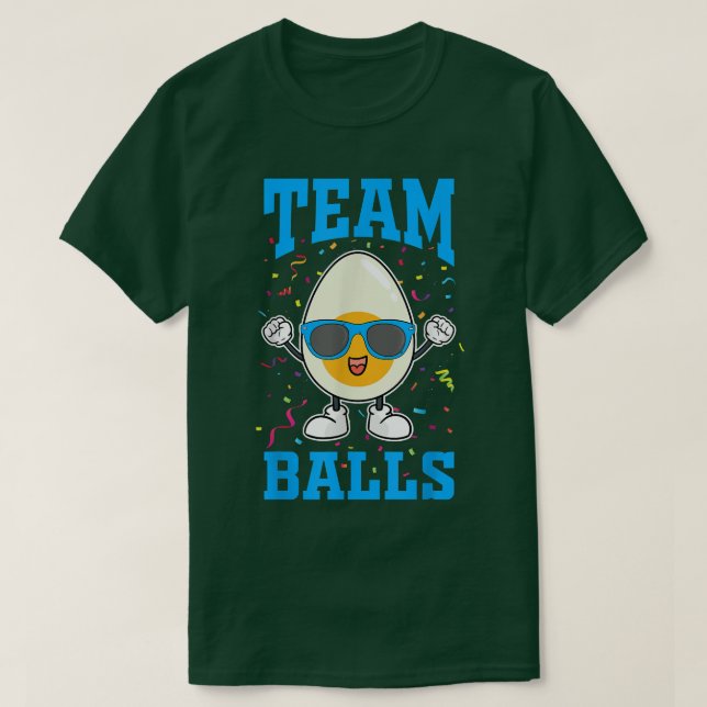 T-shirt Team Balls Genre révéler grossesse faire-part ba (Design devant)