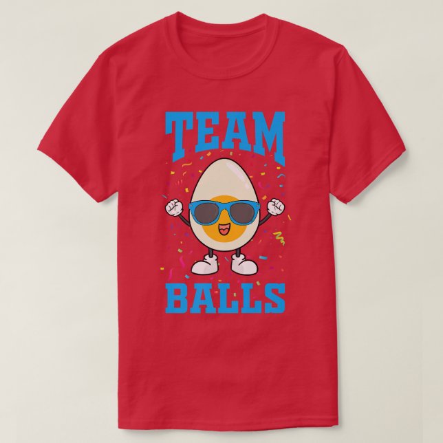 T-shirt Team Balls Genre révéler grossesse faire-part ba (Design devant)