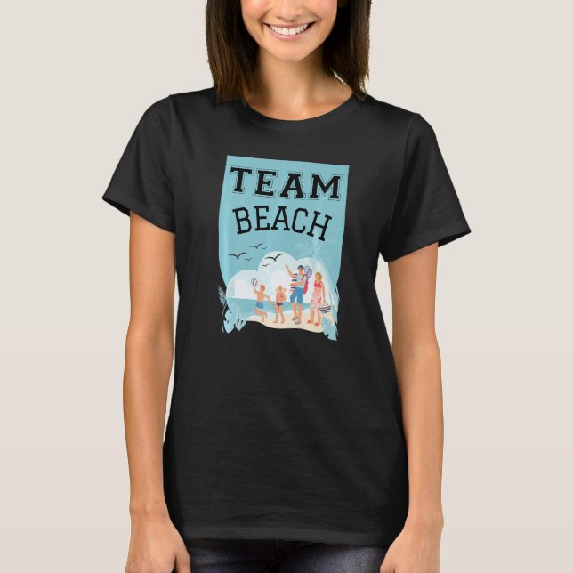 T-shirt Team Beach Family Premium (Devant)