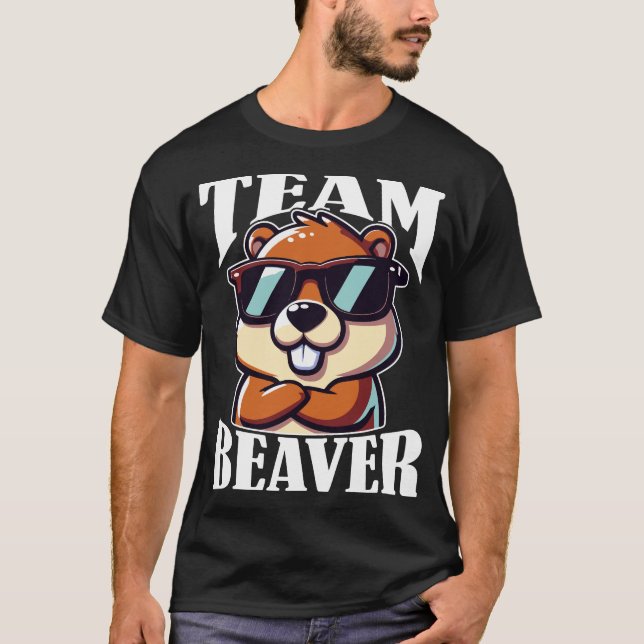 T-shirt Team Beaver Funny (Devant)