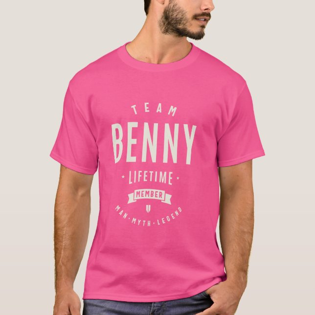T-shirt Team Benny Lifetime Membre Funny Nom Benny (Devant)