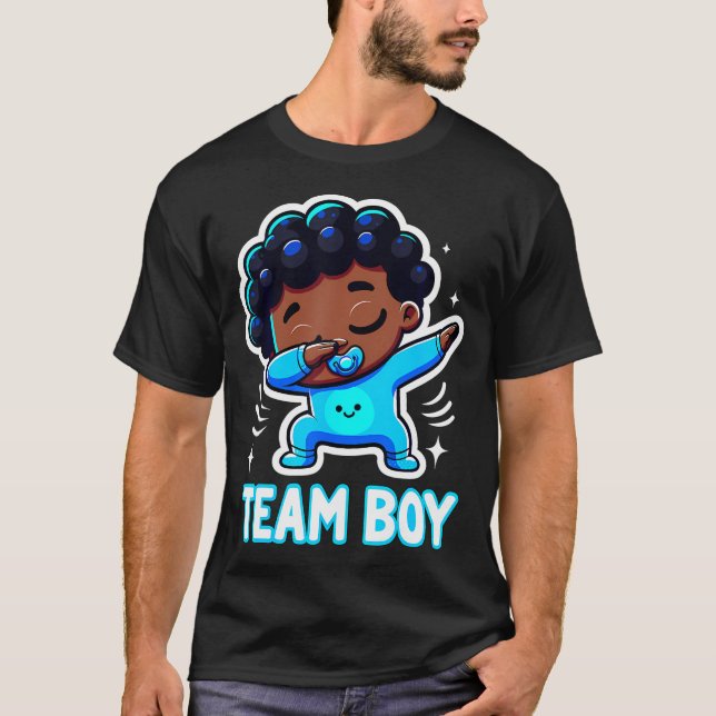 T-shirt Team Boy Baby Gender Reveal Party Faire-part (Devant)