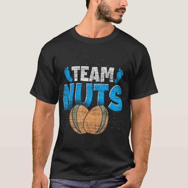 T-shirt Team Boy Baby shower Team Nuts Futurs Parents Gend (Devant)