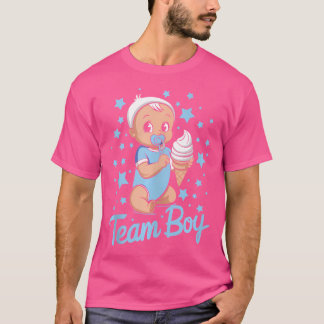 T-shirt Team Boy Genre Revela Faire-part Crea de la fête d