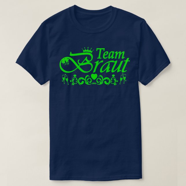 T-shirt Team Bride bachelor party green (Design devant)
