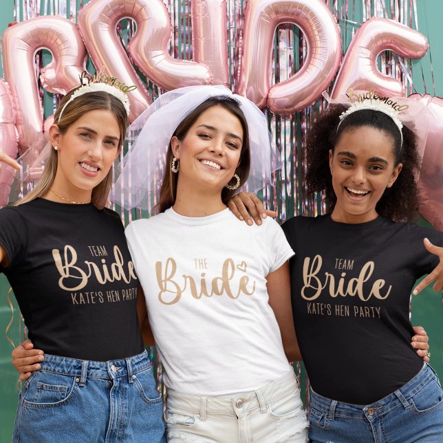 T-shirt Team Bride Elegant Bachelorette (Créateur téléchargé)