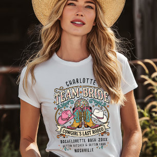 T-shirt Team Bride ! Le dernier rodéo western de Cowgirl 