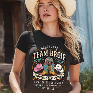 T-shirt Team Bride ! Le dernier rodéo western de Cowgirl 