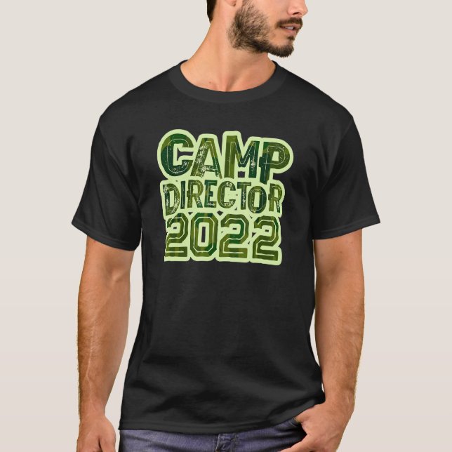 T-shirt Team Camo Camp Director 2022 Camping Host Chaos Co (Devant)