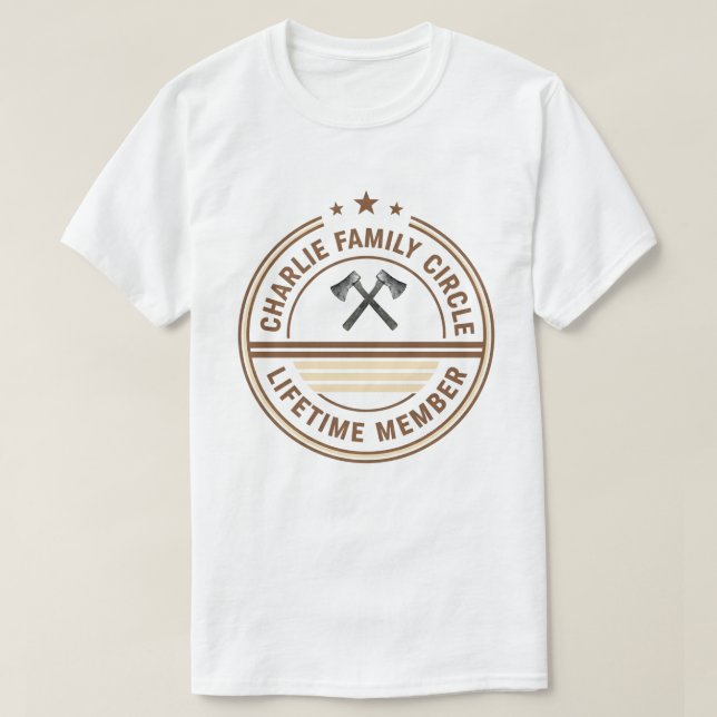 T-shirt Team Charlie Lifetime Member Funny Name Charlie (Design devant)