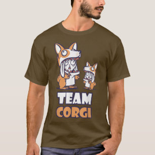 T-shirt Team Corgi Funny Bunnies Costumes pour chiens 
