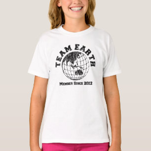 T-shirt Team Earth : Membre depuis 2012 Asia Australia Bab