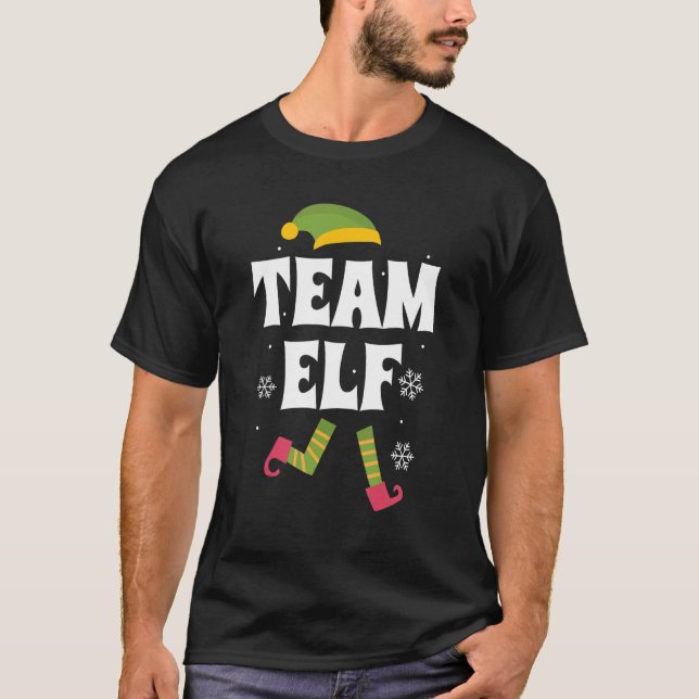 T-shirt Team Elf Family Group Matching Christmas Pajama Pa (Devant)