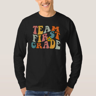 T-shirt Team First Grade Groovy Wavy , 1st Grade Back To S