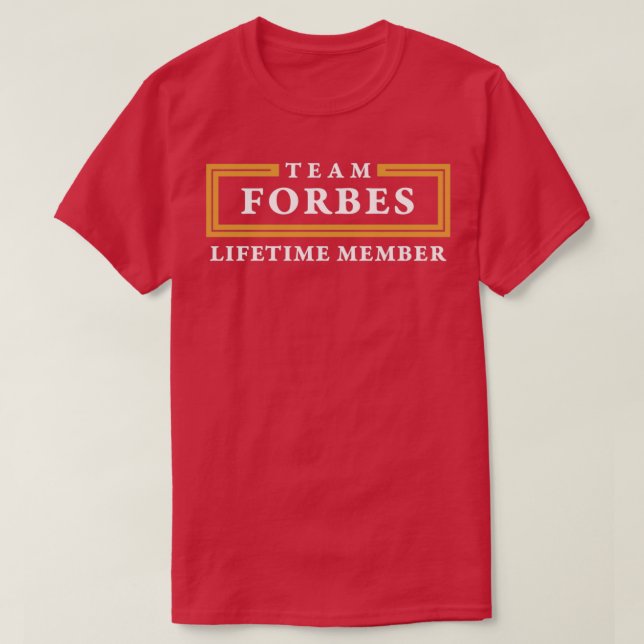 T-shirt Team Forbes Nom du membre à vie (Design devant)