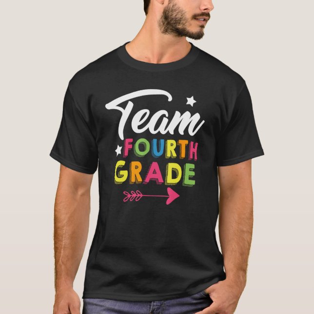 T-shirt Team Fourth 4th Grade School Boy Girl Classroom Cu (Devant)