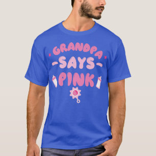 T-shirt Team Girl Gender Revevela Party Grand-père dit ros