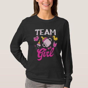 T-shirt Team Girl Genre Reveillez Baby shower de fête Corr