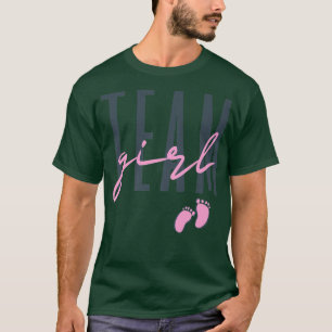 T-shirt Team Girl Genre Reveillez Baby shower rose ou bleu