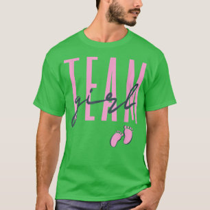 T-shirt Team Girl Genre Reveillez Baby shower rose ou bleu