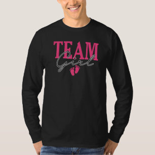 T-shirt Team Girl Sexe Révéler Baby shower Rose Ou Bleu M