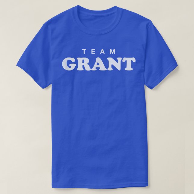 T-shirt Team Grant Personalized Surname Bride Groom Family (Design devant)