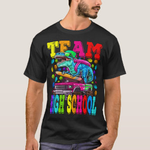 T-shirt Team High School Monster Truck Dinosaur Back To Sc