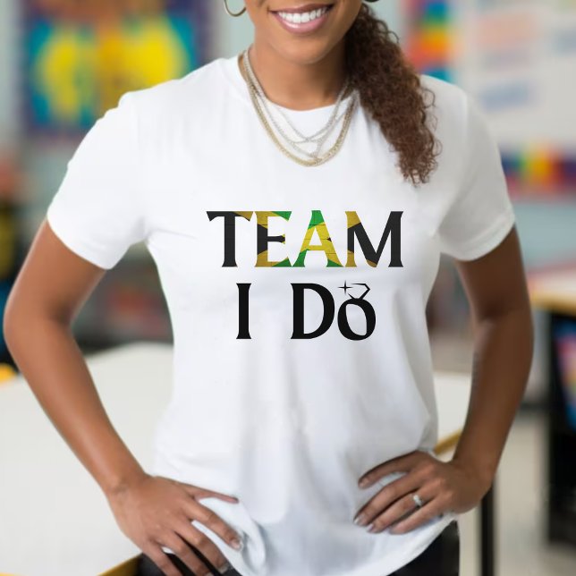 T-shirt Team I Do Jamaican Flag Mariage Bachelorette Party (jamaica jamaican flag team i do newlywed wedding bachelorette party shirt)