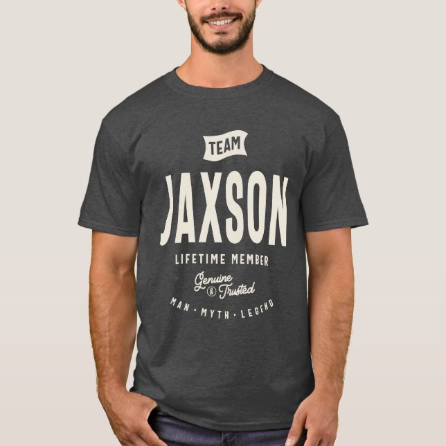 T-shirt Team Jaxson Membre à vie Jaxson Nom (Devant)