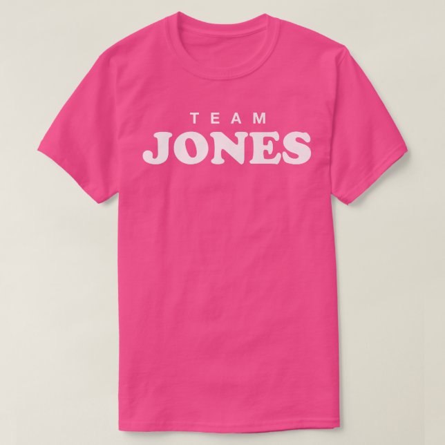 T-shirt Team Jones Nom personnalisé Mariée Marié Famille (Design devant)