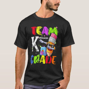T-shirt Team Kindergarten Crayon Back To School Kid First
