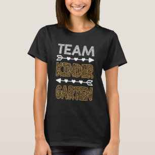 T-shirt Team Kindergarten Leopard Enseignant Retour À L'Éc