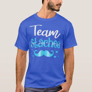 T-shirt Team Lashes Team Staches Pink Or Blue Gender Revea