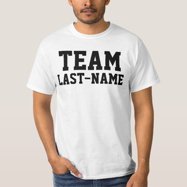 T-shirt TEAM (Last Name) Family Name (Devant)