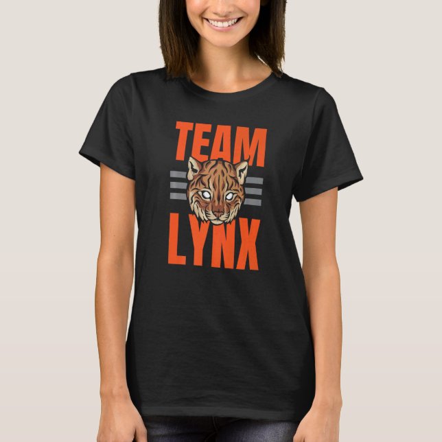 T-shirt Team Lynx Animal Keeper Zookeeper Wildlife Bobcat (Devant)