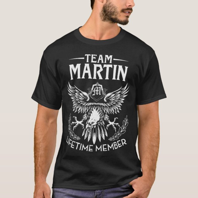 T-shirt Team MARTIN Nom du membre à vie (Devant)