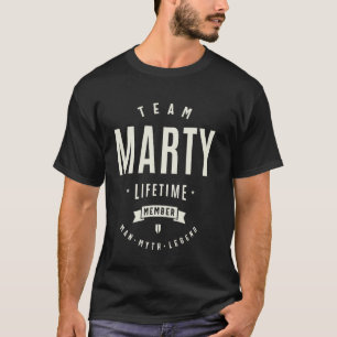 T-shirt Team Marty Lifetime Membre Funny Nom Marty